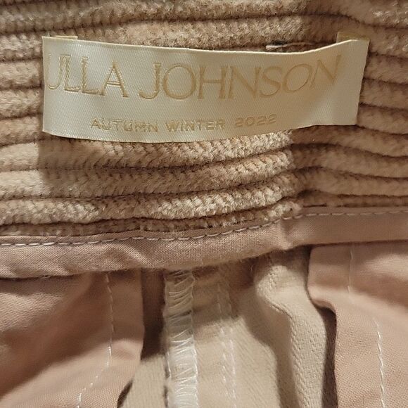 Ulla Johnson Piper Corduroy High Waisted Belted Long Shorts in Dover Size 8 - Picture 6 of 9